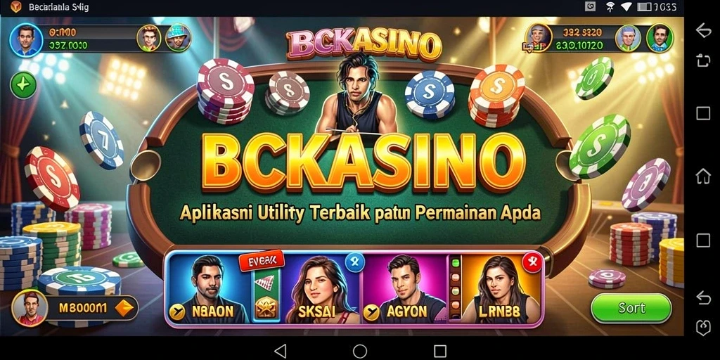 Screenshot utama BCKASINO menampilkan antarmuka aplikasi utility yang intuitif.