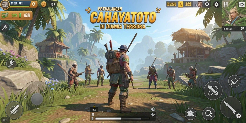 Screenshot gameplay <strong>CAHAYATOTO</strong> yang menampilkan petualangan di dunia terbuka.