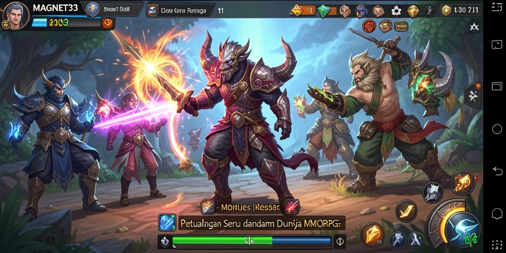 Tampilan gameplay menarik dalam dunia MAGNET33 yang menantang.