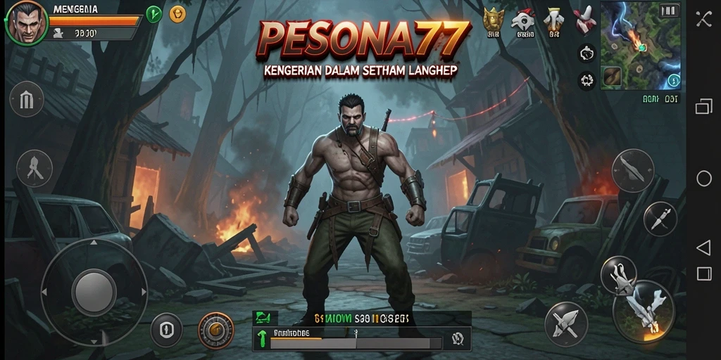Screenshot PESONA77 menampilkan suasana mencekam dalam gameplay Horror.