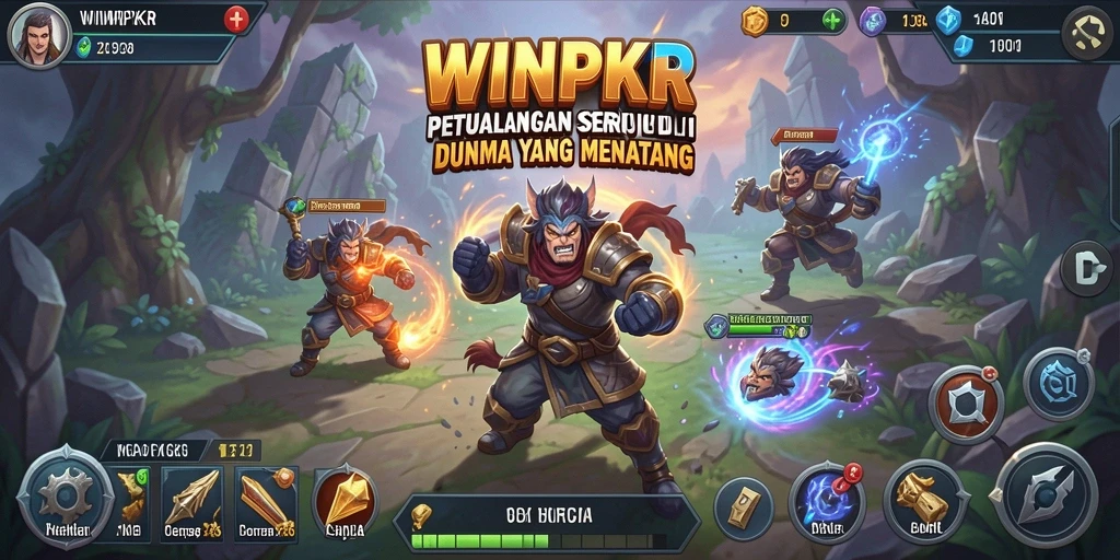 Screenshot gameplay WINPKR menampilkan aksi petualangan yang mendebarkan.